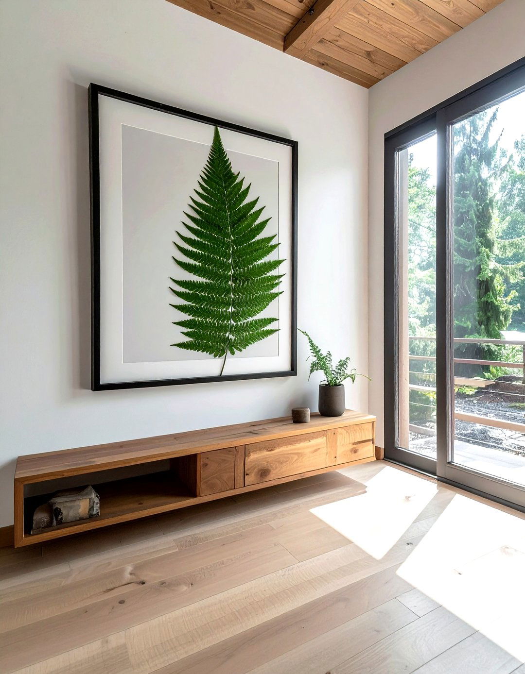 Pressed fern leaf frame - 30 curiosity decor ideas