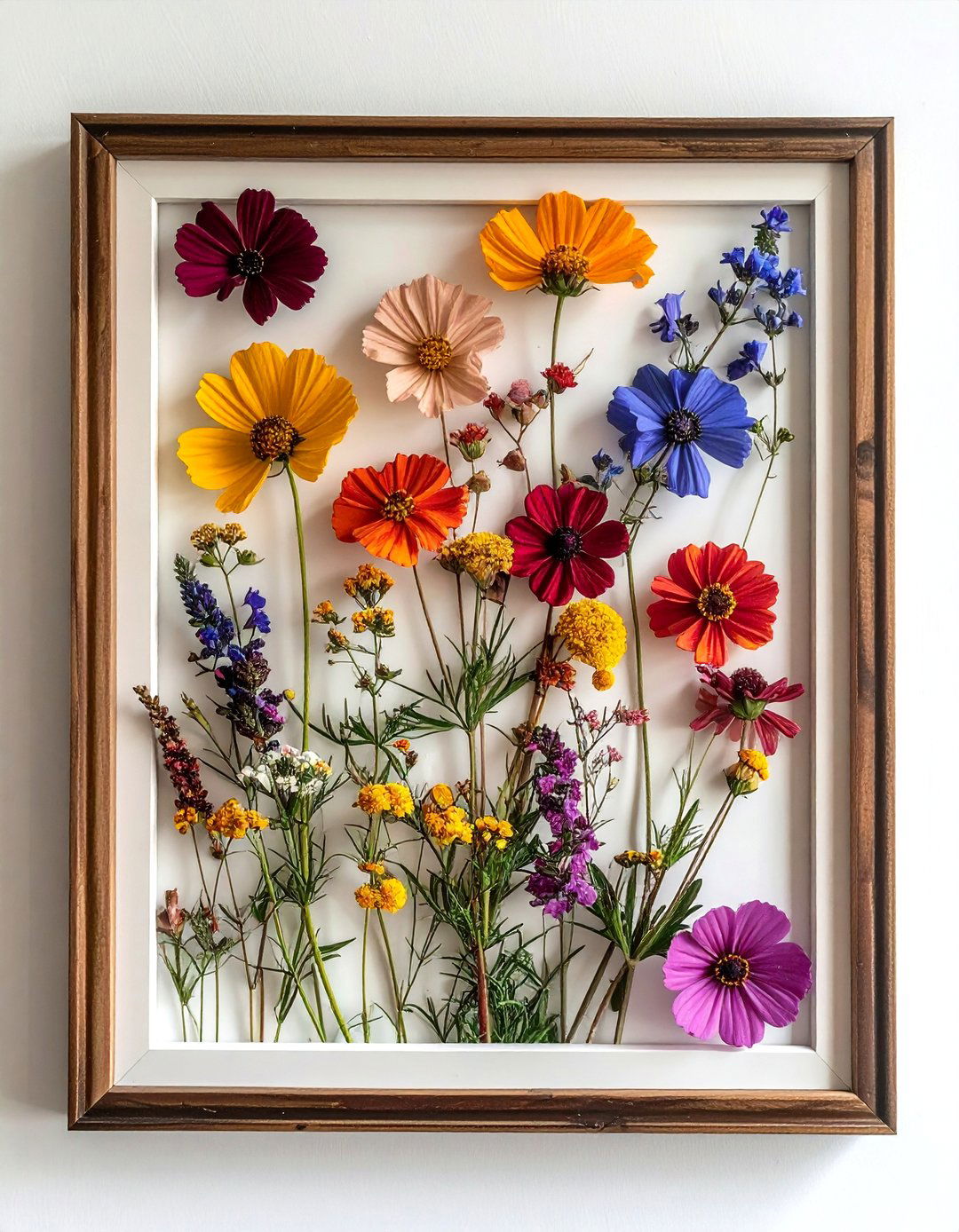 Pressed flower frame - 30 nature-inspired decor ideas