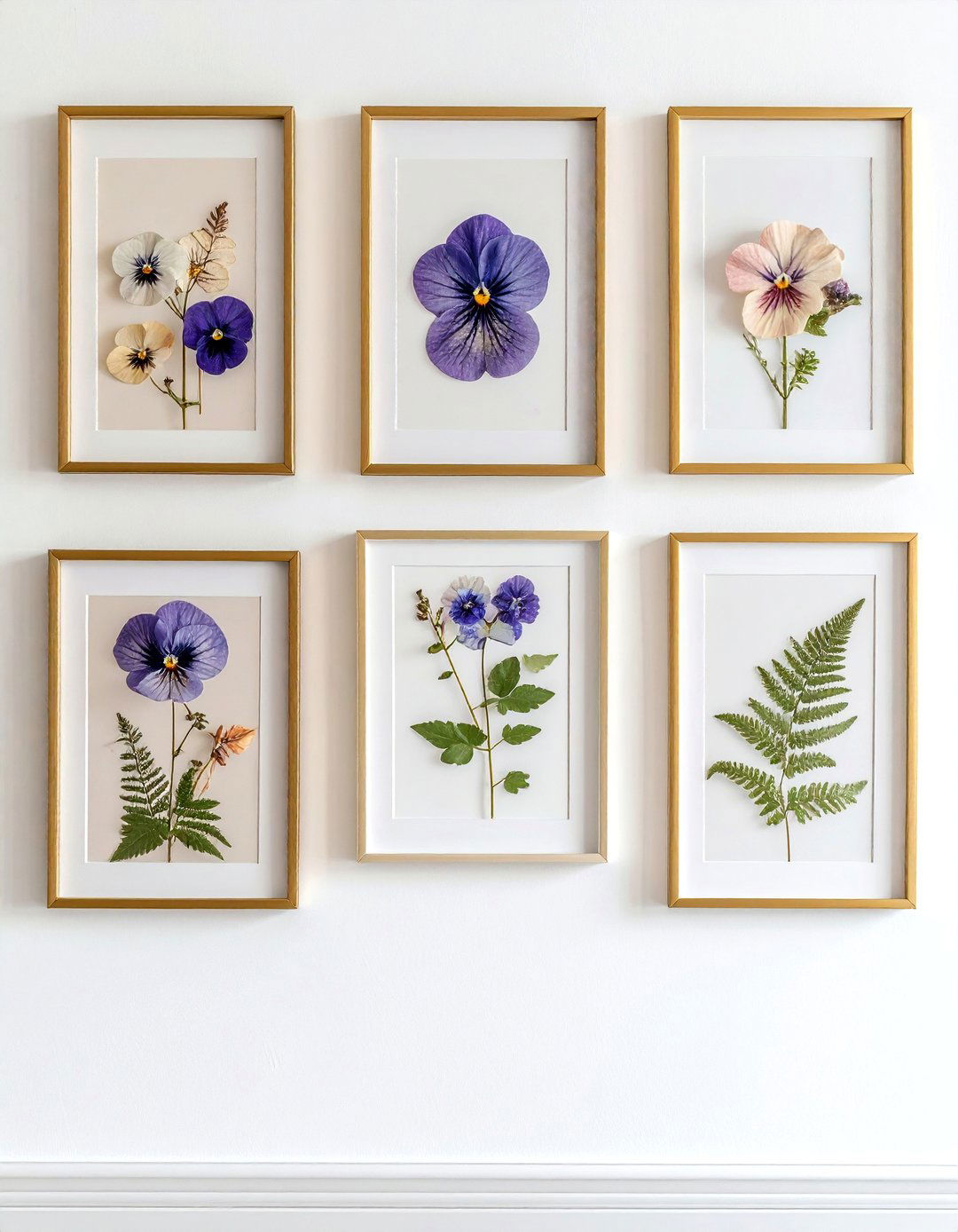 Pressed flower frames - 30 handmade decor ideas