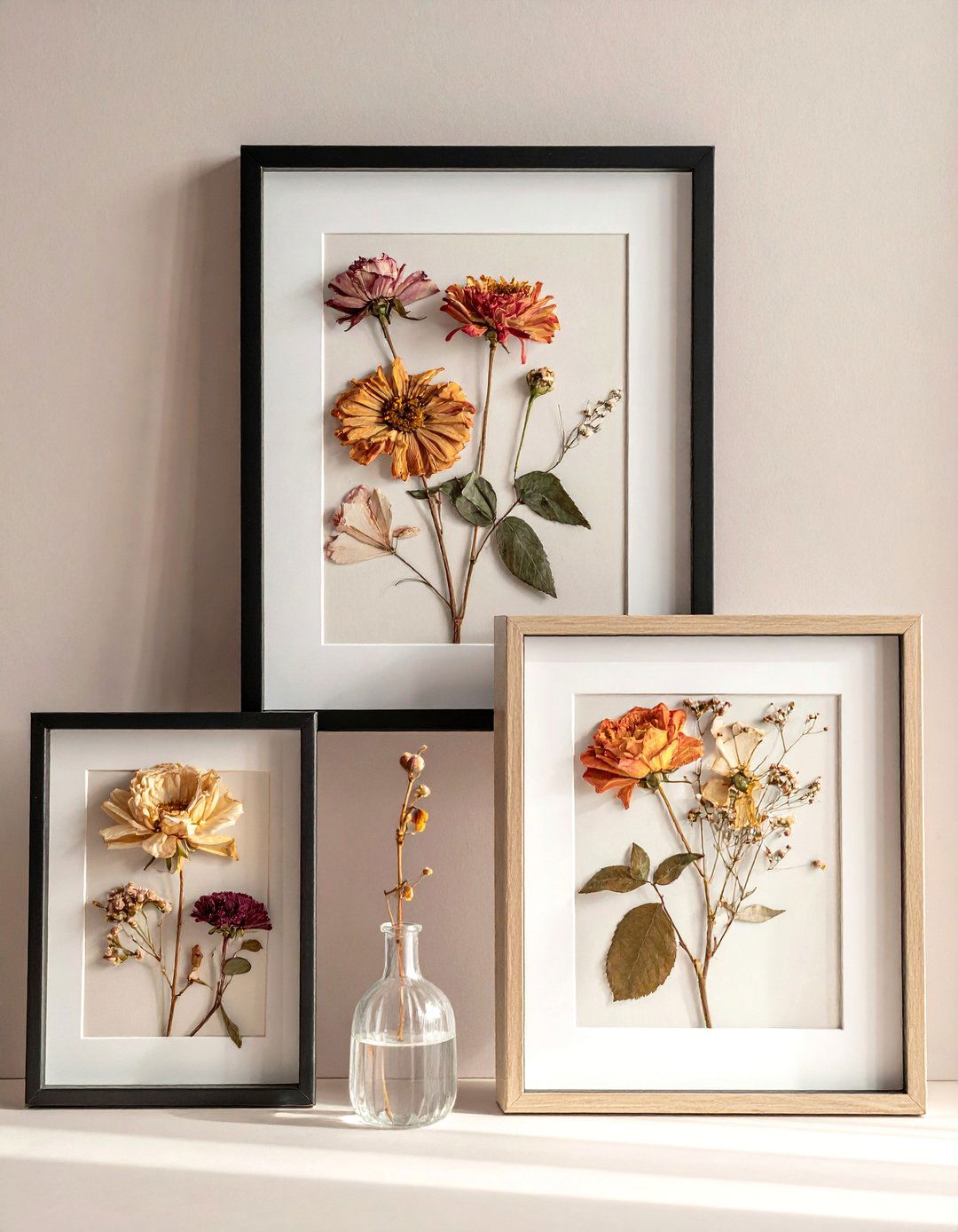 Pressed flower frames - 30 photo frame ideas