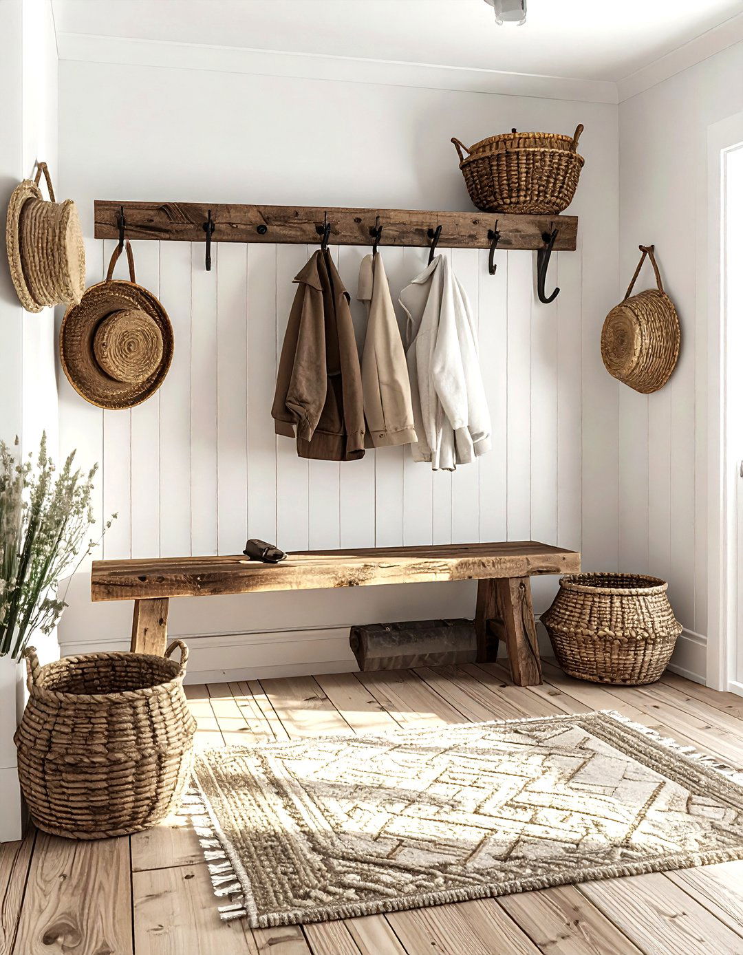 Primitive mudroom - 30 vintage home decor ideas