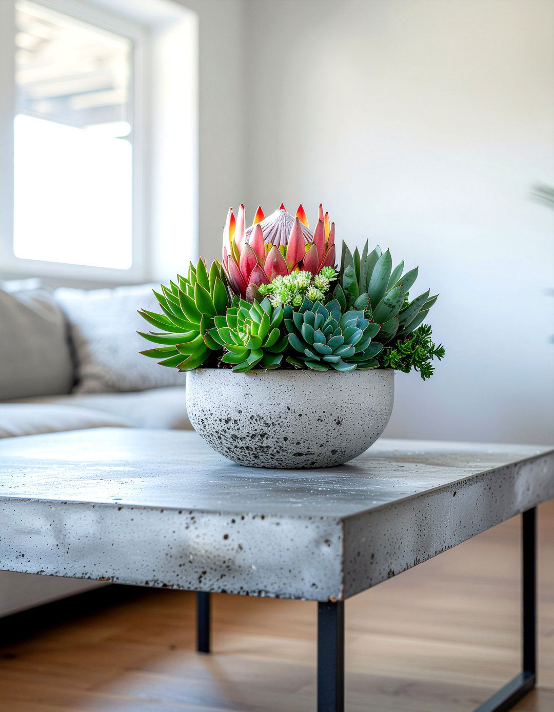 Protea and succulent mix - 30 floral arrangement ideas