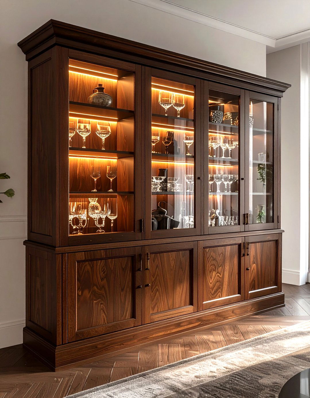 Puck Light Inside Cabinet - 30 living room accent lighting ideas