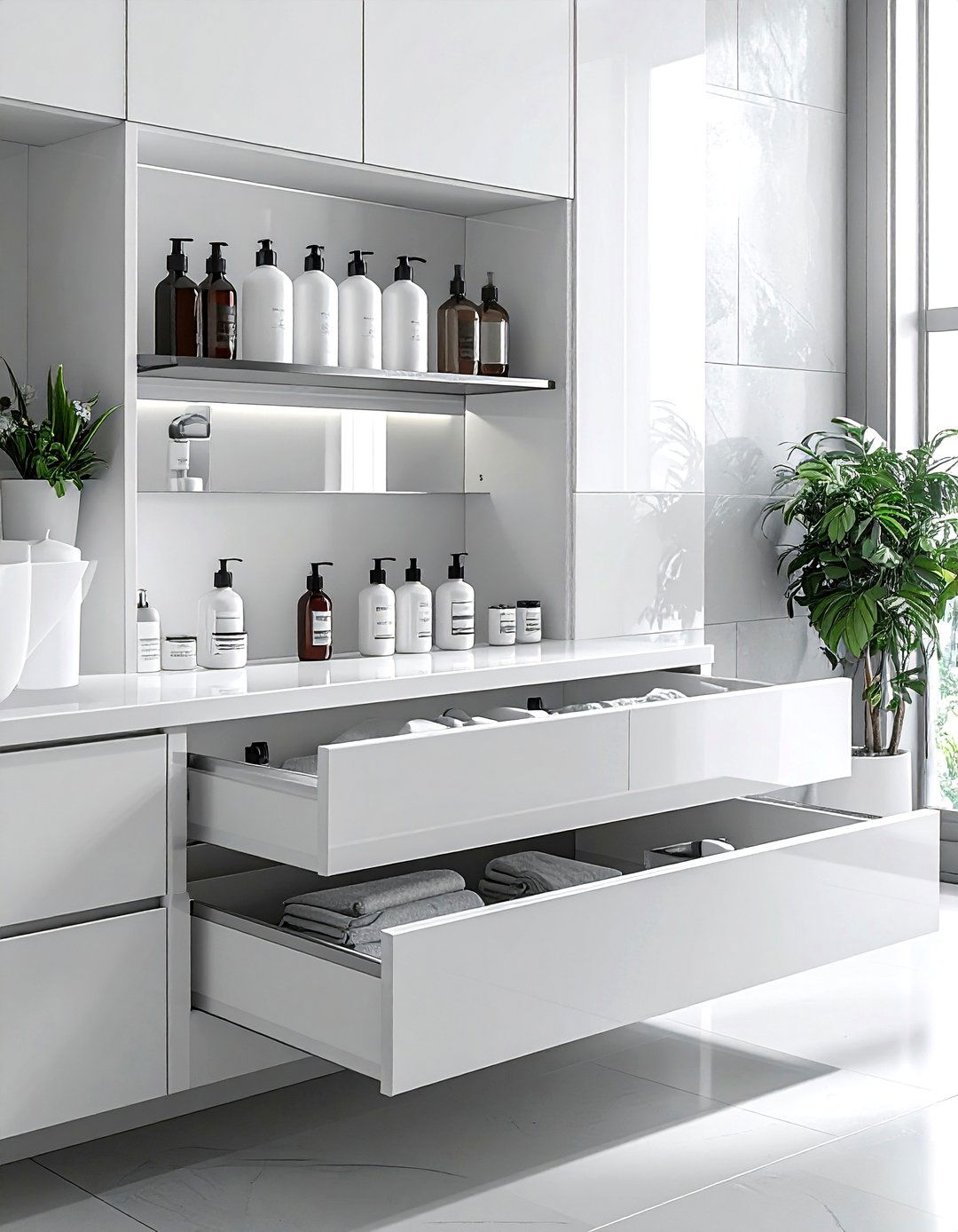 Pull Out Cabinet Organizer - 30 bathroom cabinet storage ideas