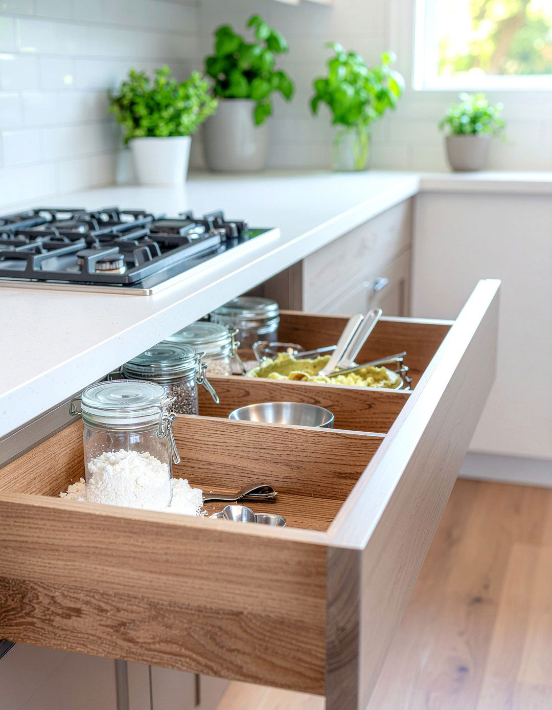 Pull Out Drawer Organizer - 30 kitchen smoothie station ideas