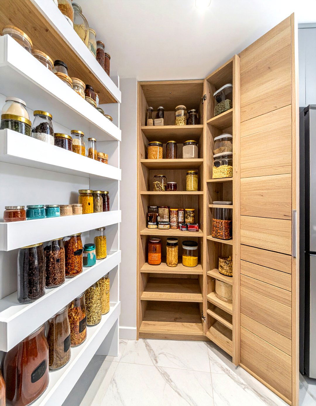 Pull Out Pantry Cabinet - 30 small kitchen layout ideas