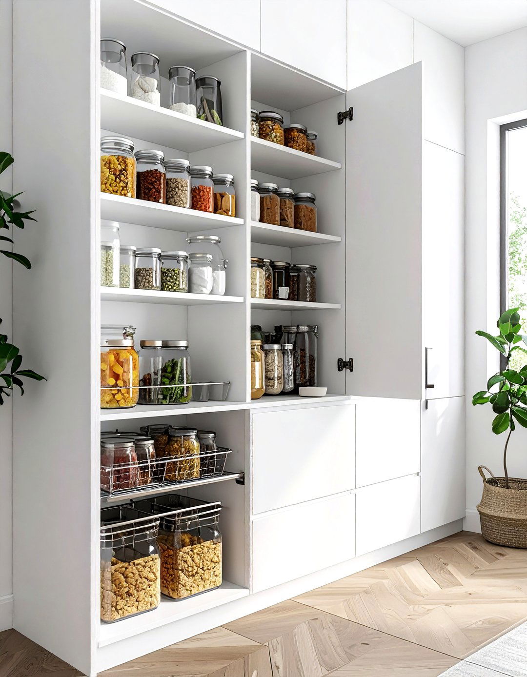 Pull Out Pantry Cabinet - 30 kitchen vertical storage ideas