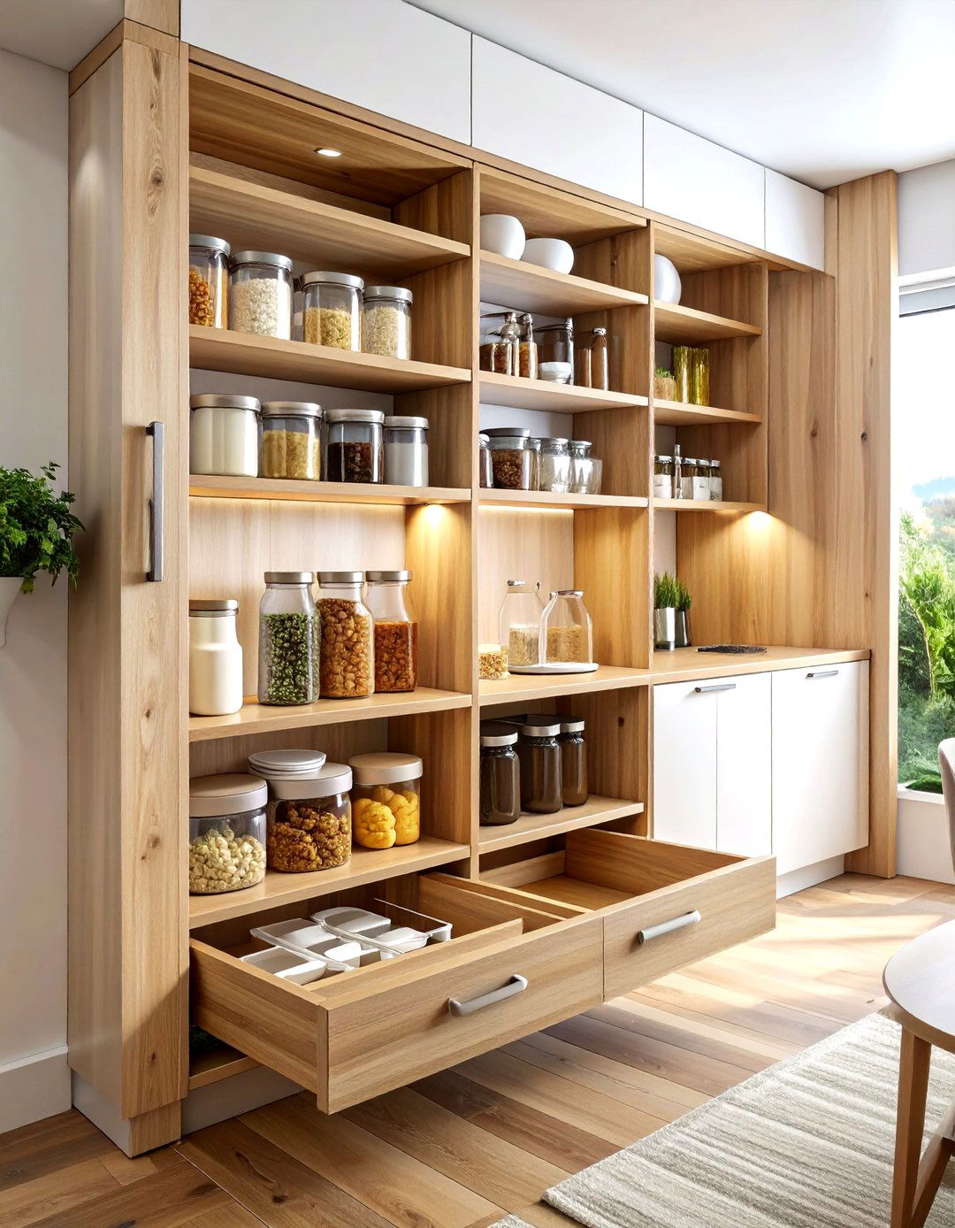 Pull Out Pantry Shelves - 30 dining room organization hacks