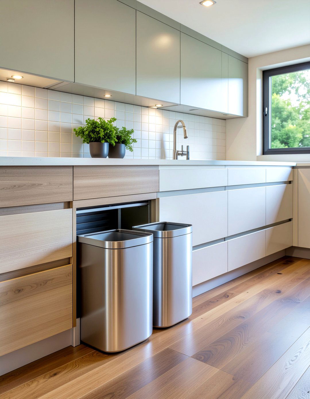 Pull Out Trash Can - 30 organized kitchen ideas