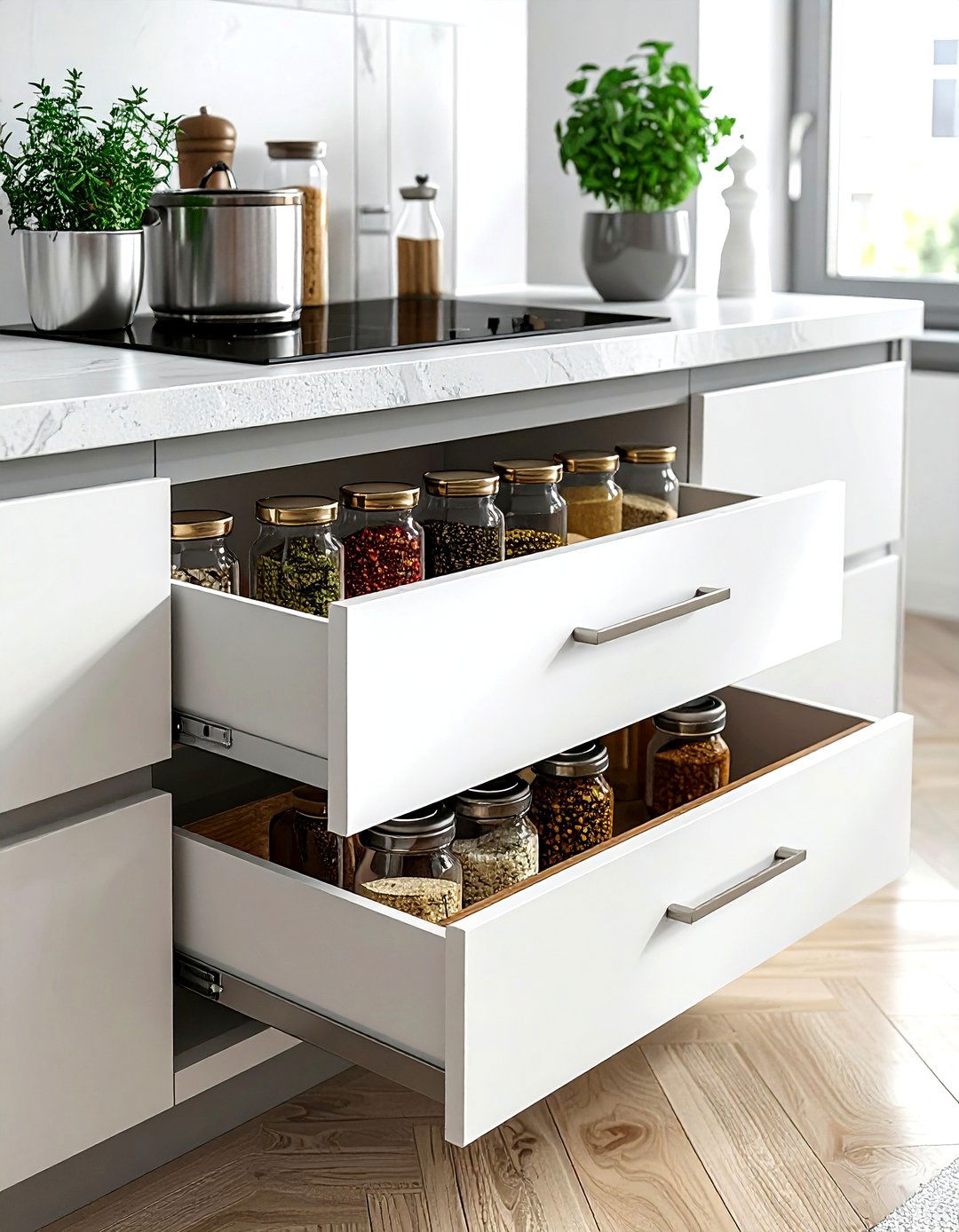 Pull out spice rack - 30 kitchen goals ideas