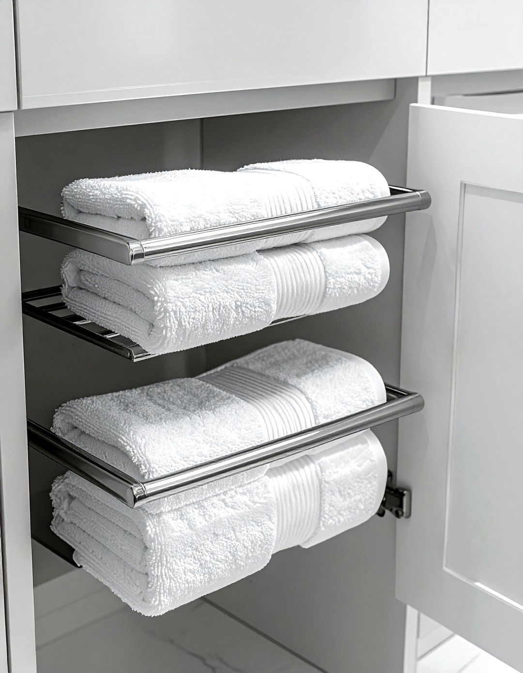 Pull out towel rack - 30 kitchen clever storage ideas