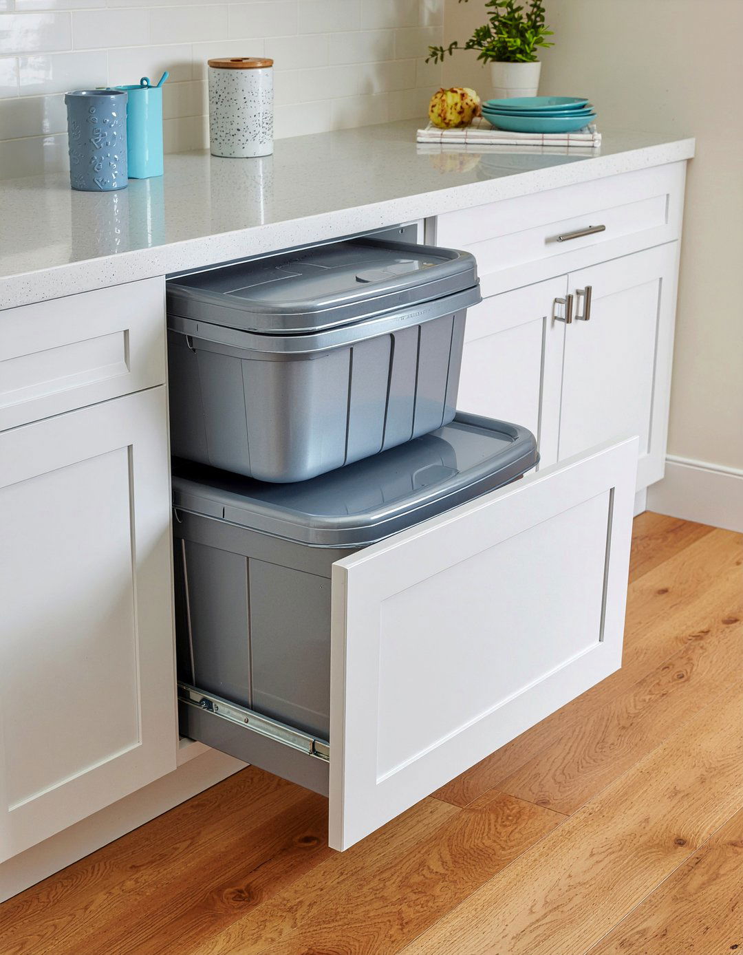 Pull out trash bin - 30 kitchen feature ideas