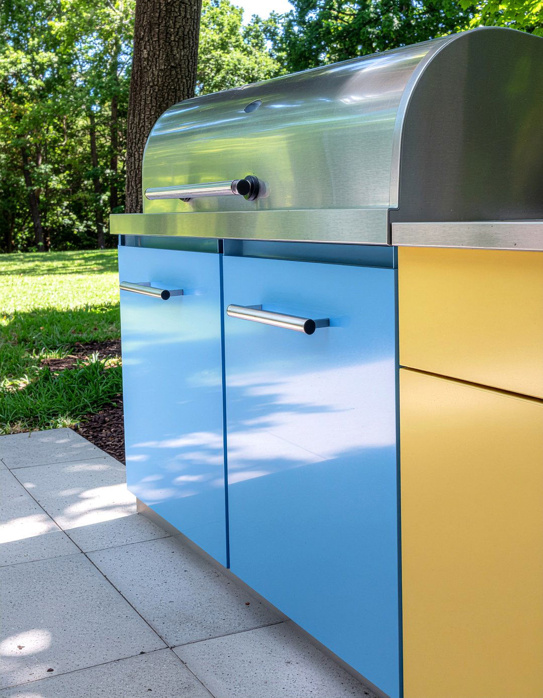 Pull out trash outdoor cabinets - 30 outdoor kitchen cabinet ideas