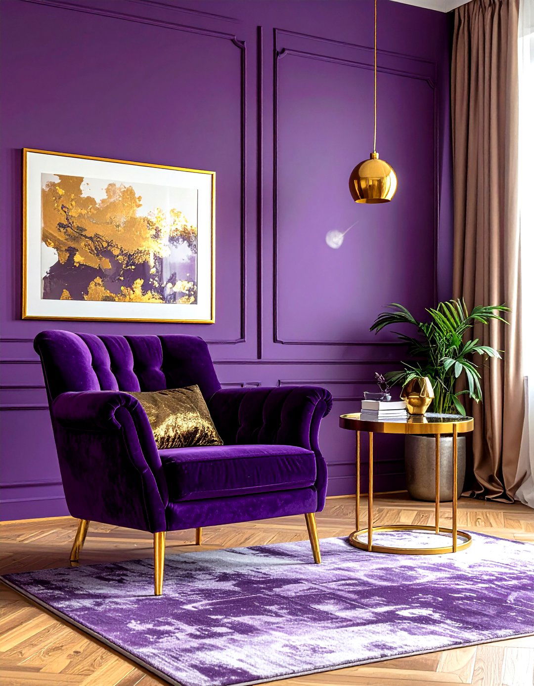 Purple And Gold Living Room - 30 gold living room ideas