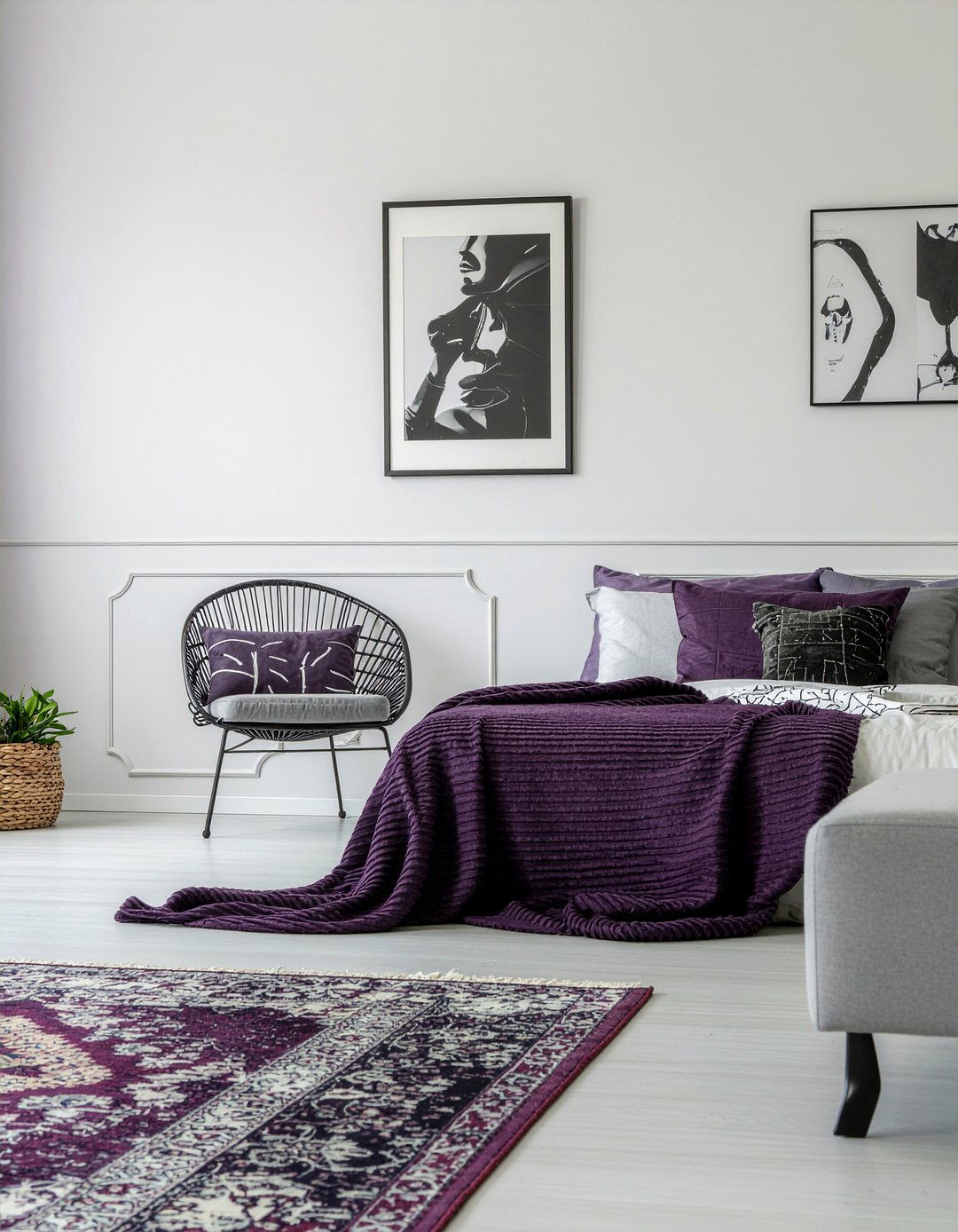 Purple And Grey Bedroom - 30 bedroom purple walls