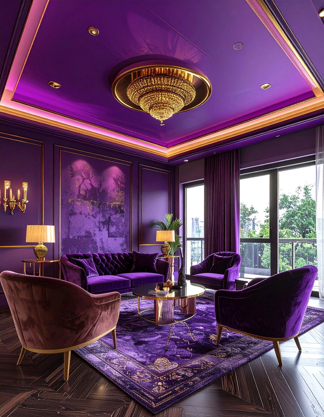 Purple Ceiling - 30 painted ceiling ideas