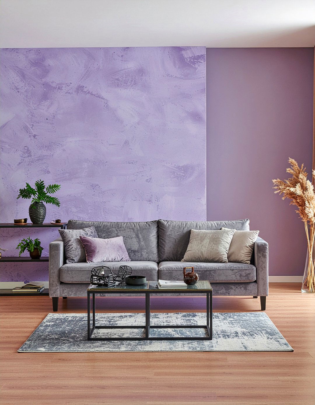 Purple Textured Wall - 30 bedroom purple walls