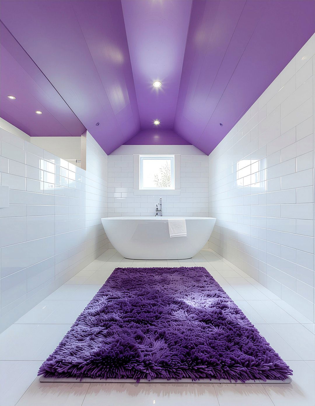 Purple and white bathroom - 30 purple bathroom ideas