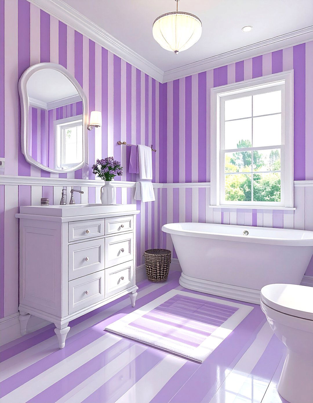 30 Elegant Purple and White Bathroom Ideas to Refresh Your Home