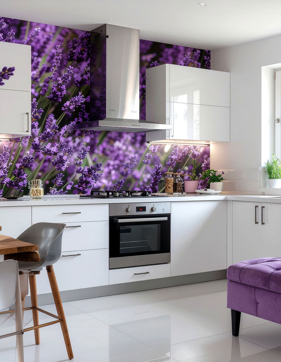 Purple kitchen wallpaper - 30 purple kitchen ideas