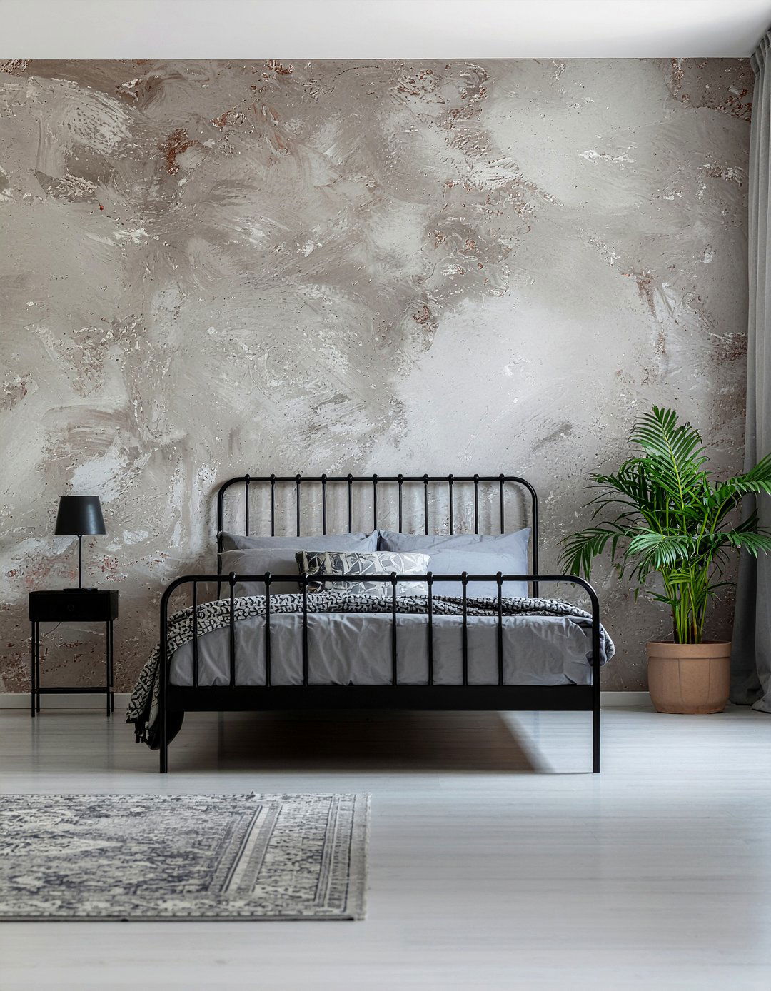 Putty Concrete Wallpaper - 30 bedroom neutral wallpapers