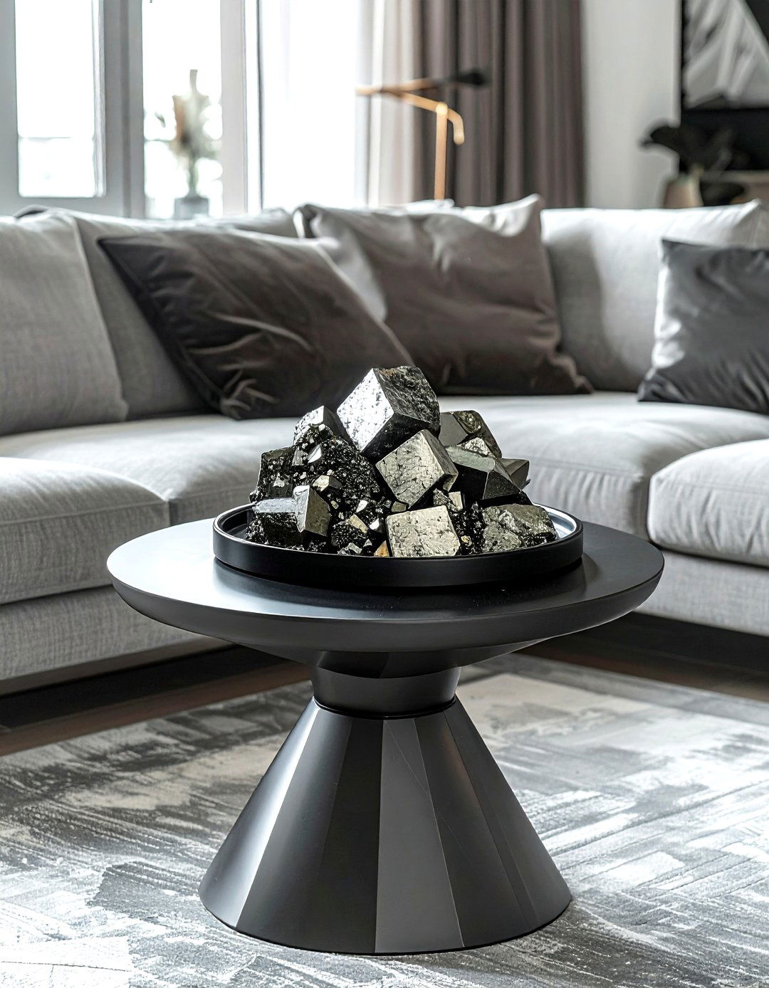 Pyrite living room accent - 30 crystal decor ideas