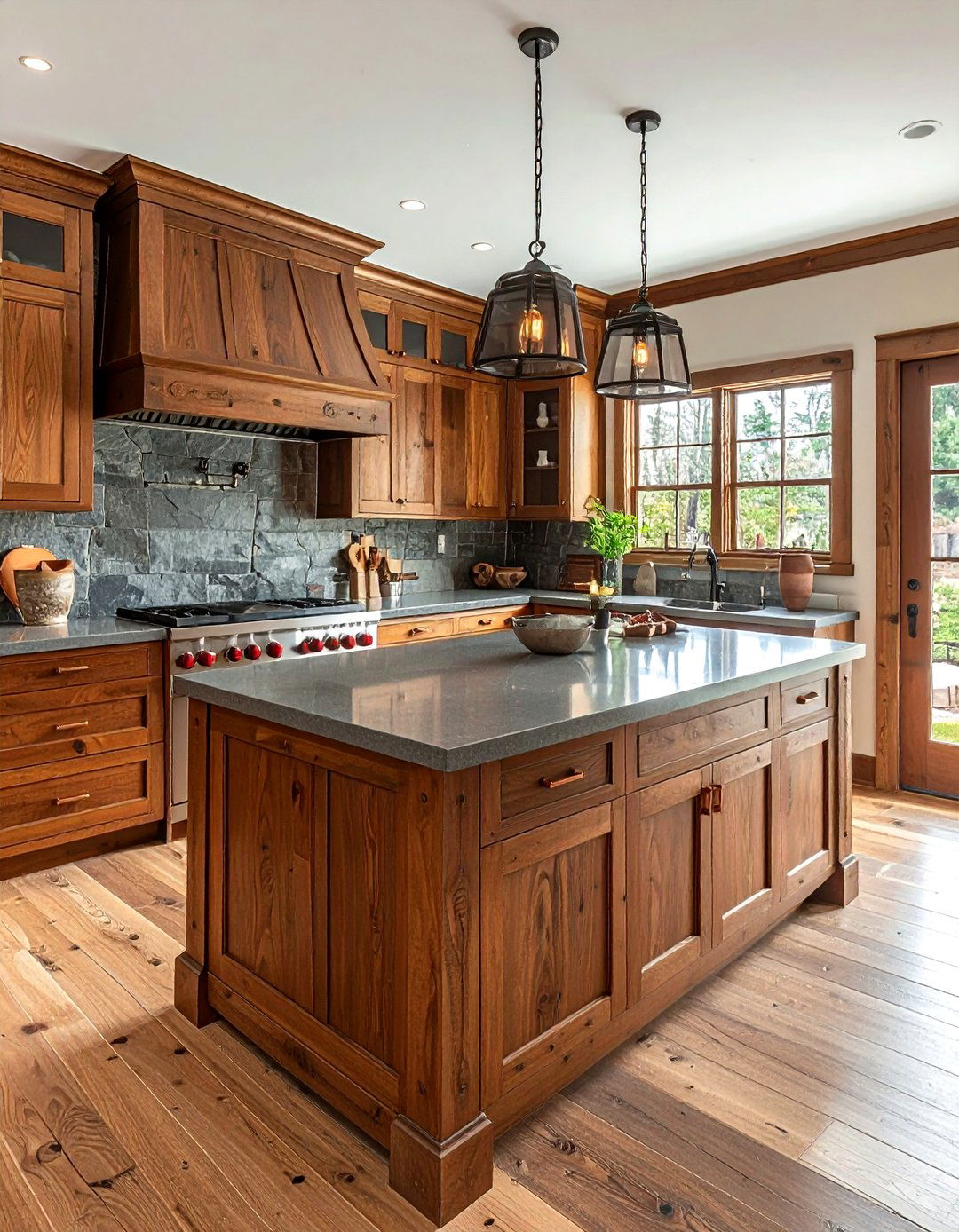 Quarter Sawn Oak Cabinets - 30 wood kitchen cabinet ideas