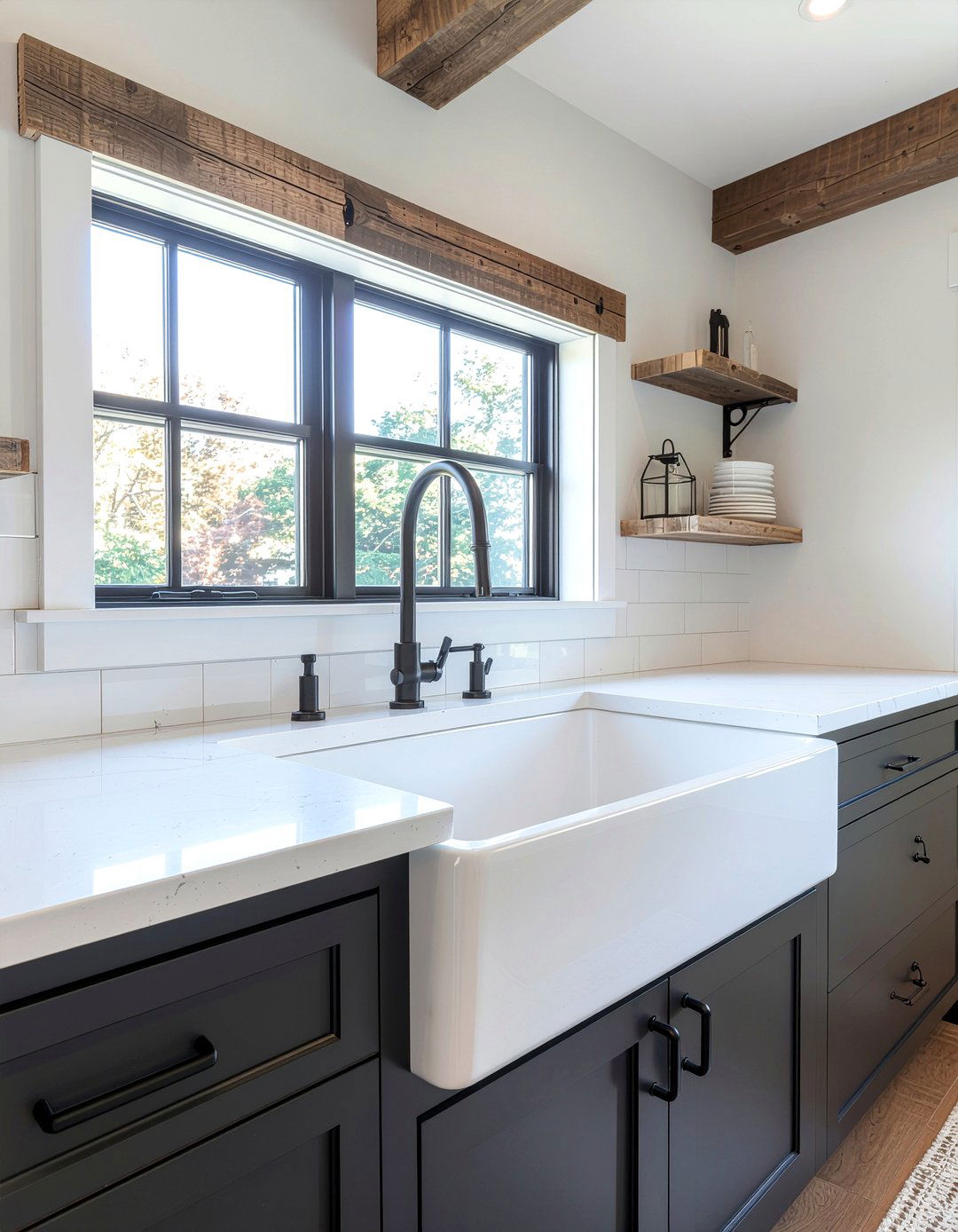 Quartz Backsplash Farmhouse Sink - 30 quartz backsplash kitchen ideas