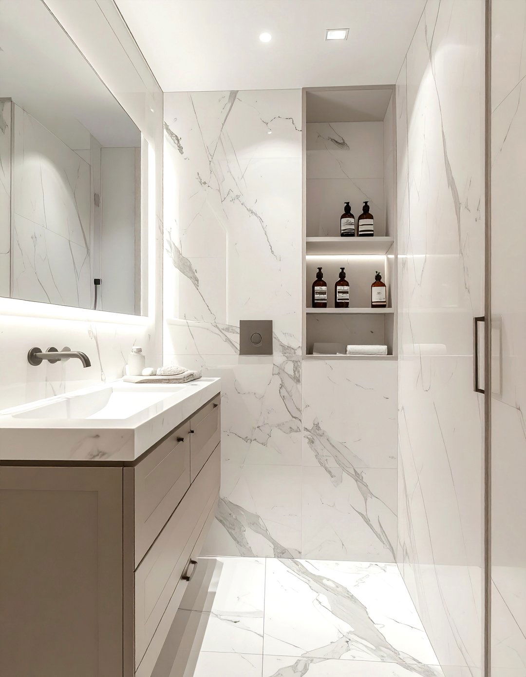 Quartz Bathroom Niche - 30 quartz accent ideas
