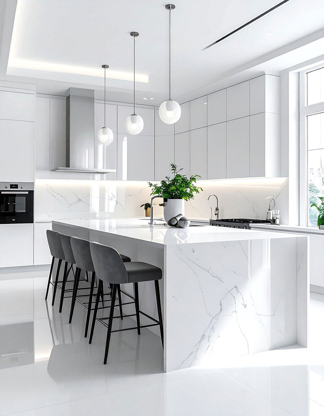 Quartz Countertop Bar - 30 kitchen bar ideas