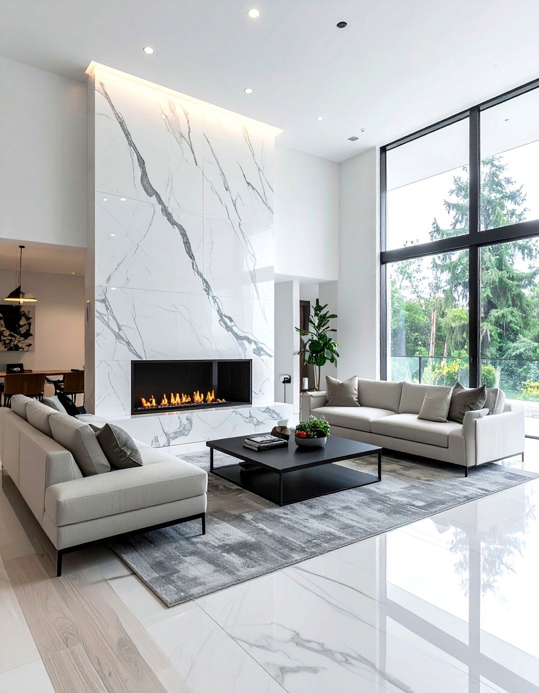 Quartz Fireplace Surround - 30 quartz accent ideas