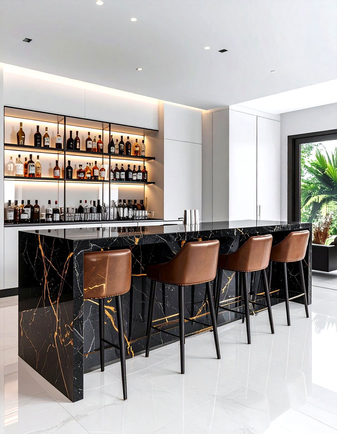 Quartz Home Bar - 30 quartz accent ideas