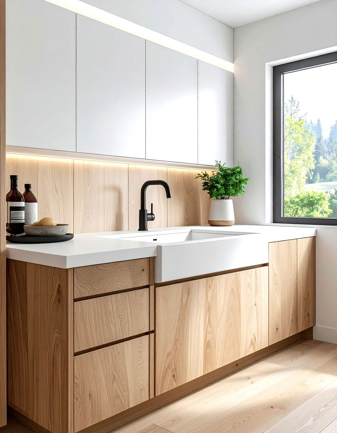 Quartz Seamless Sink - 30 integrated sink kitchen ideas