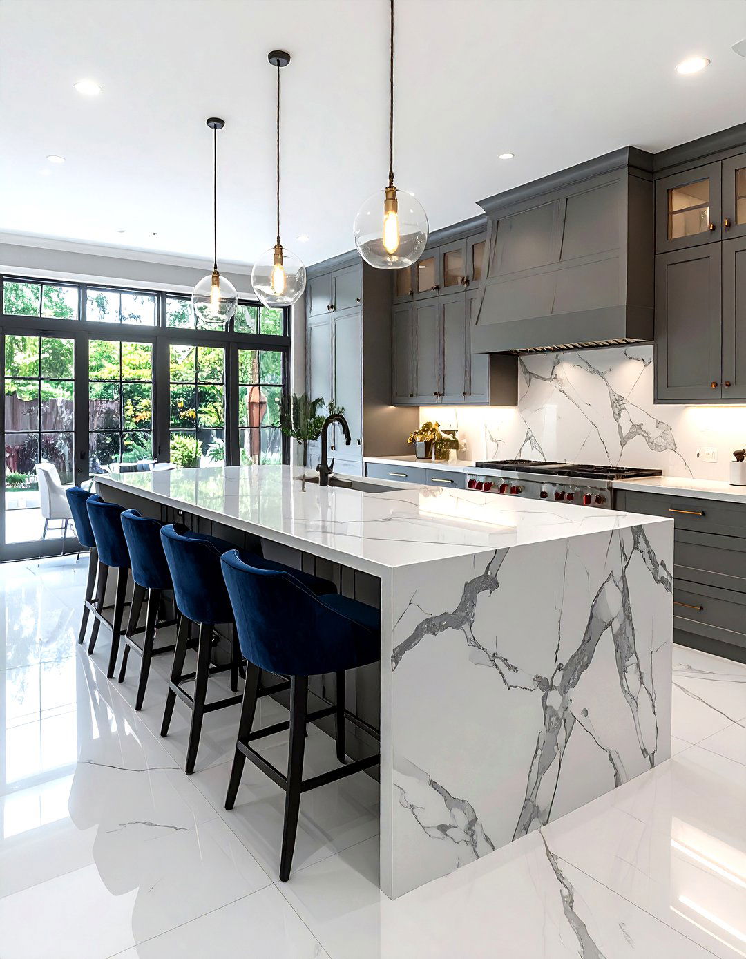 Quartz Top Kitchen Island - 30 kitchen island with seating ideas