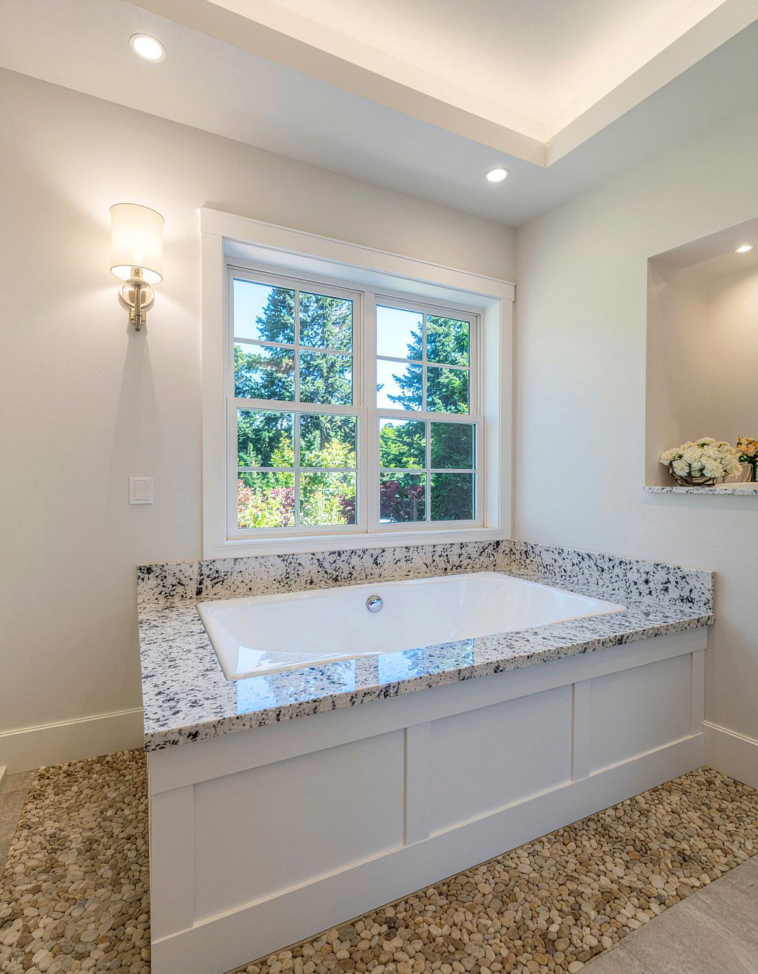 Quartz Tub Surround - 30 quartz bathroom ideas