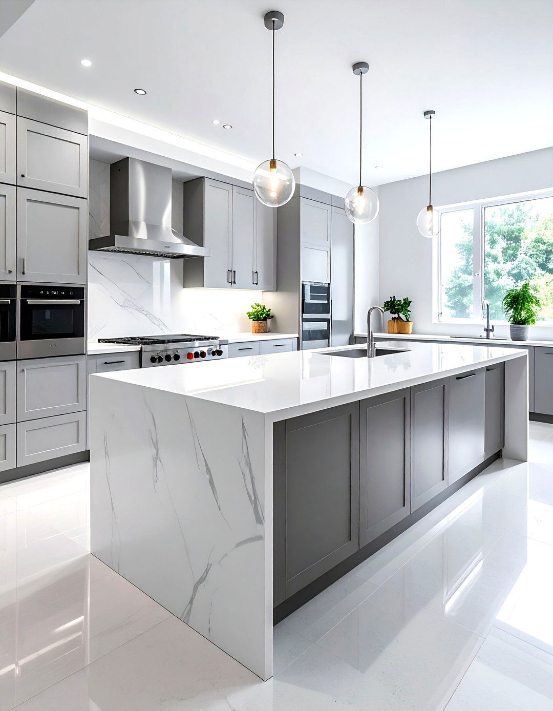 Quartz kitchen countertop - 30 minimalist kitchen ideas