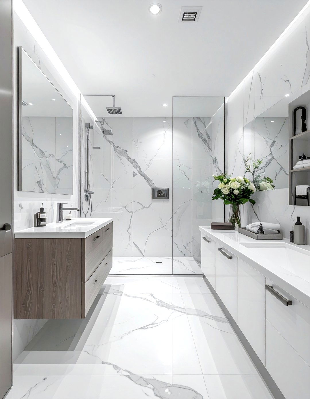 Quartzite Master Bathroom - 30 natural stone bathroom ideas