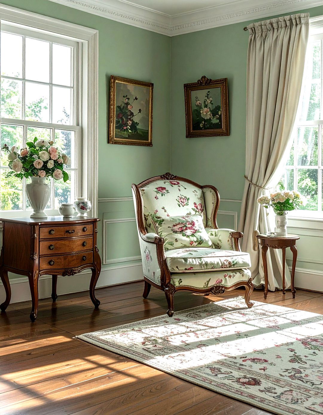 Queen Anne Sitting Room - 30 period home decor ideas
