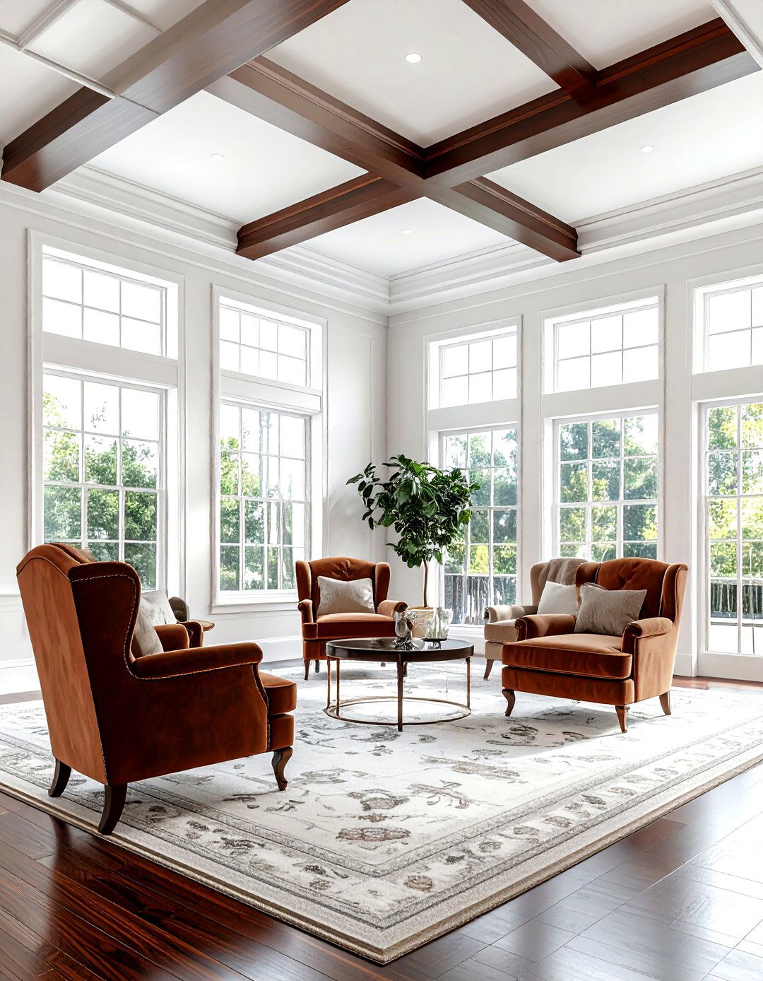 Queen Post Truss - 30 living room trusses ideas