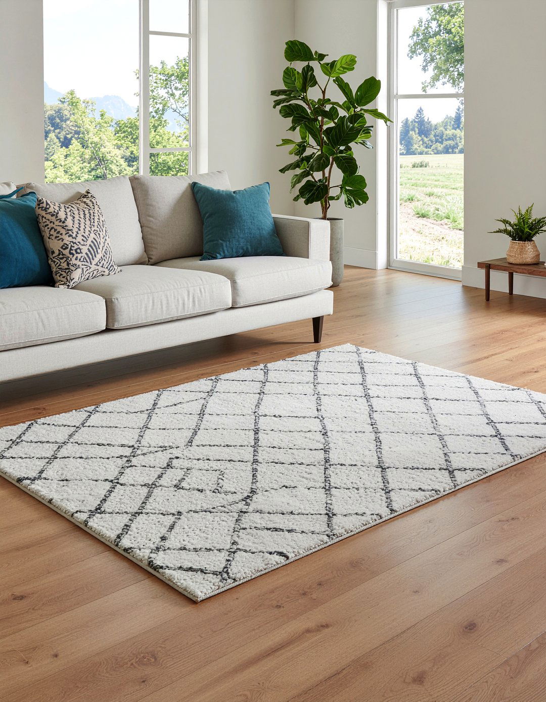 Quilted area rug - 30 quilted living room ideas