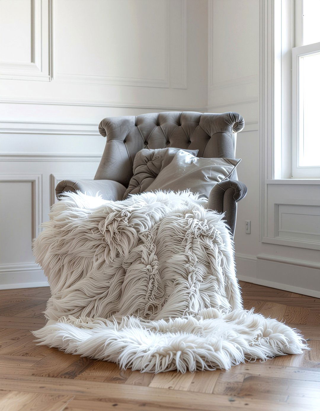 Rabbit faux fur throw - 30 faux fur throw ideas