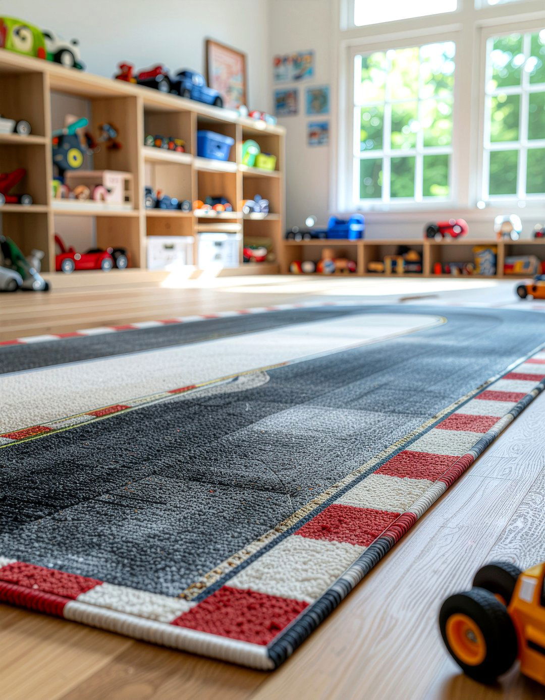 Race Track Rug - 30 race car bedroom ideas