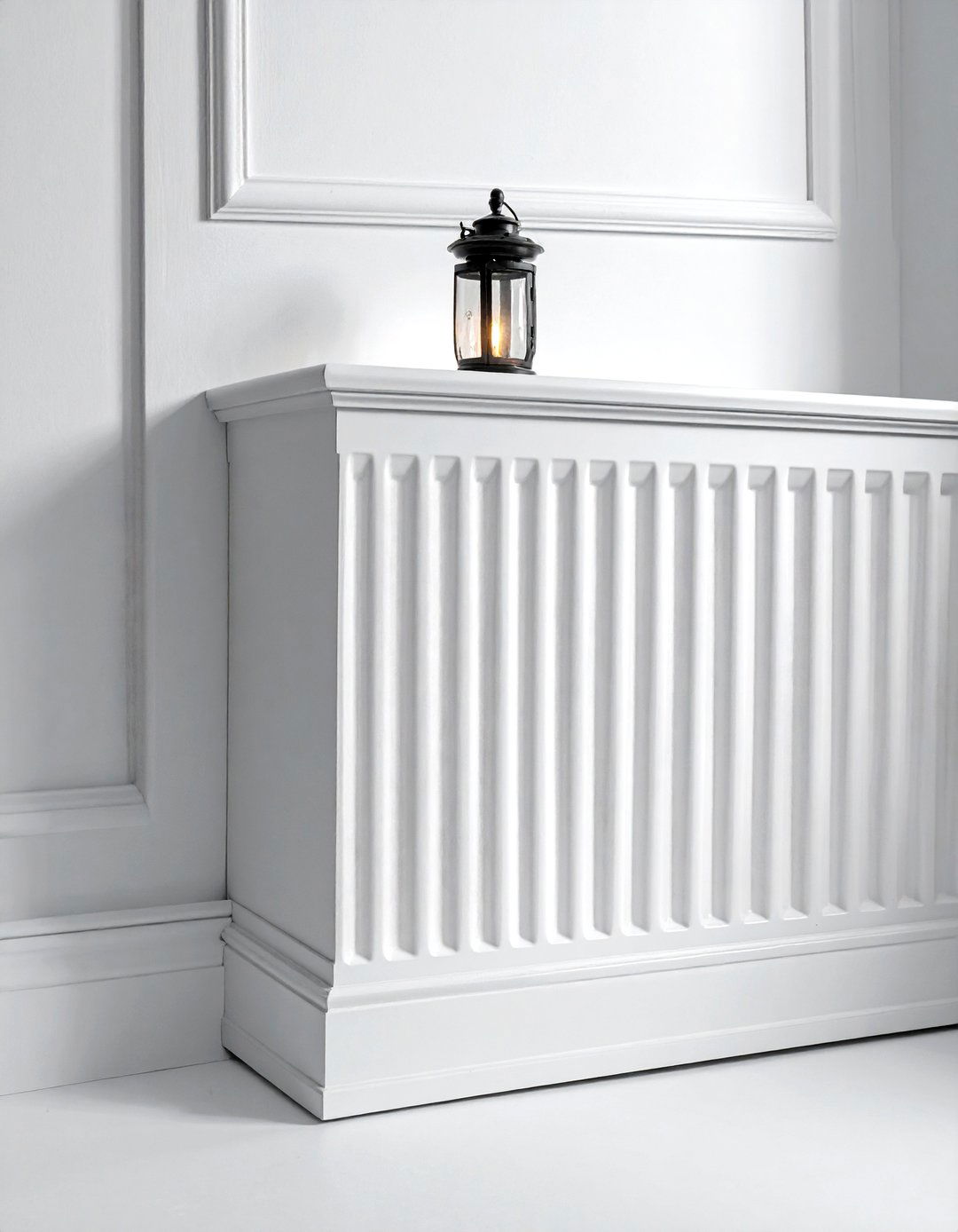 Radiator Cover Surface - 30 living room lamp placement ideas