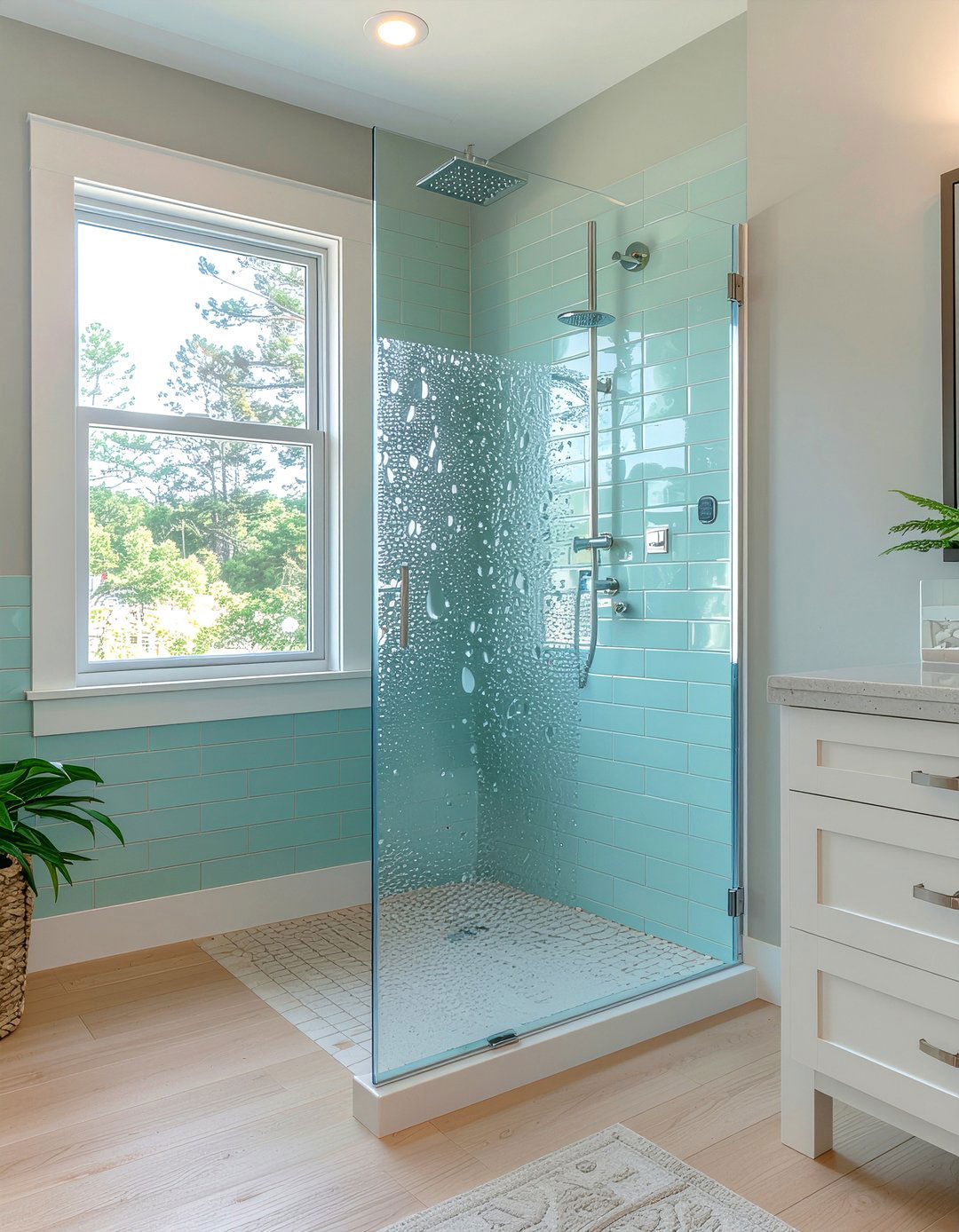 Rain Glass Shower Door - 30 bathroom glass door ideas