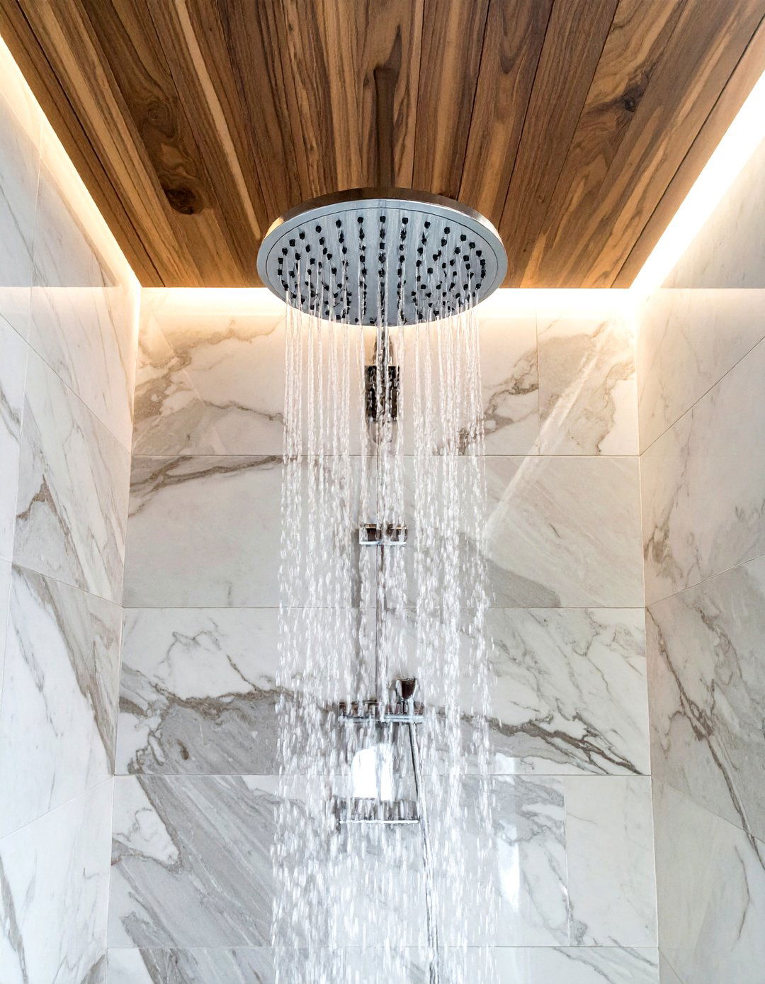 Rain Shower Head - 30 transitional bathroom ideas
