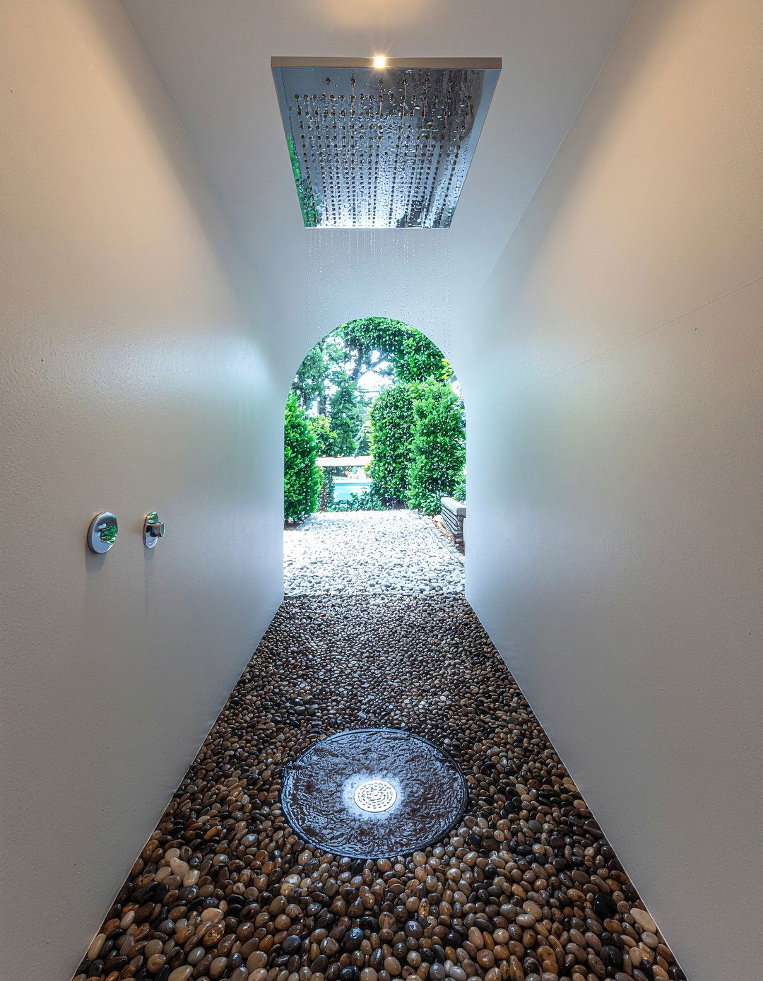 Rain Shower Head System - 30 full bathroom remodel ideas