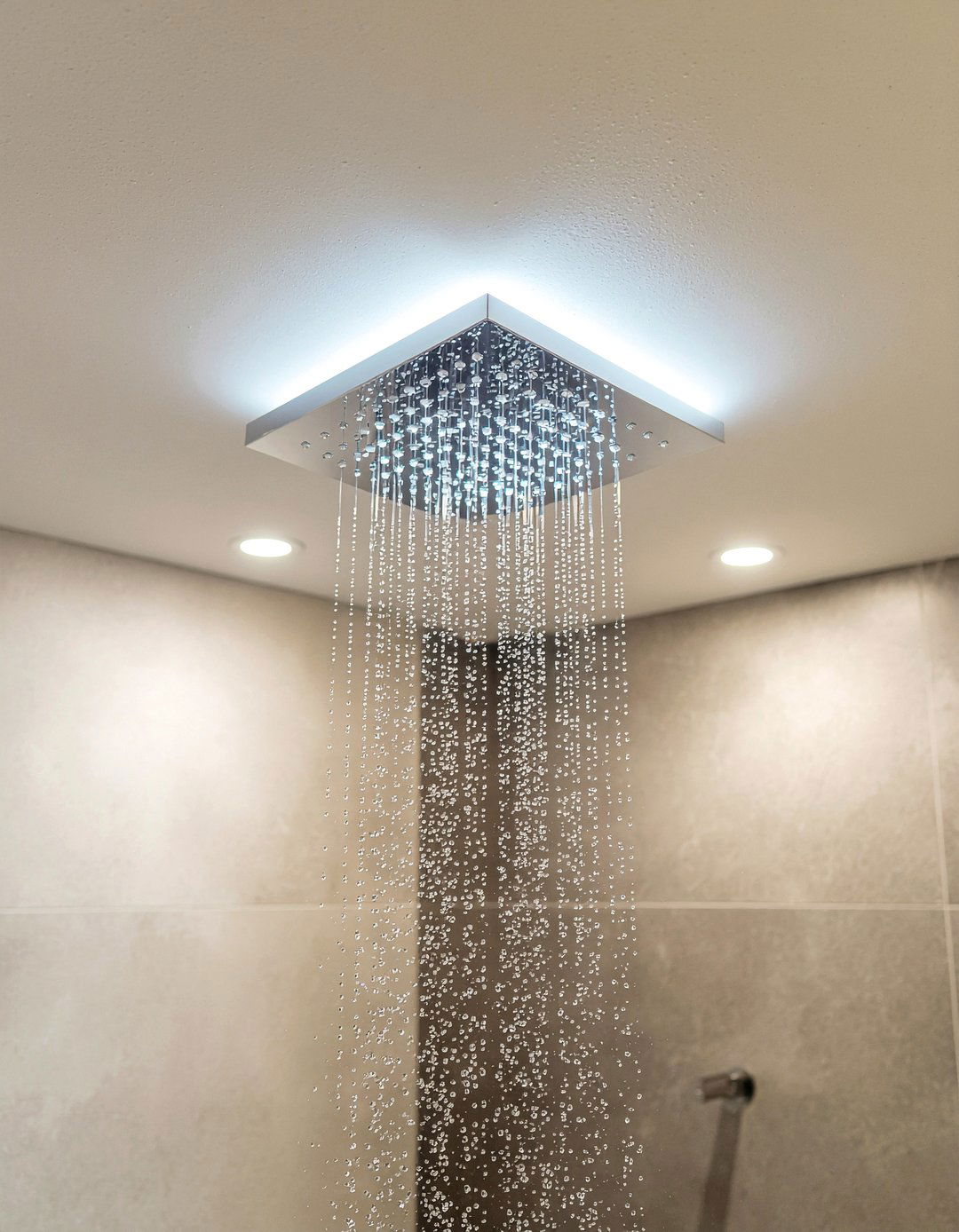 Rain Shower Head System - 30 bathroom major renovation ideas