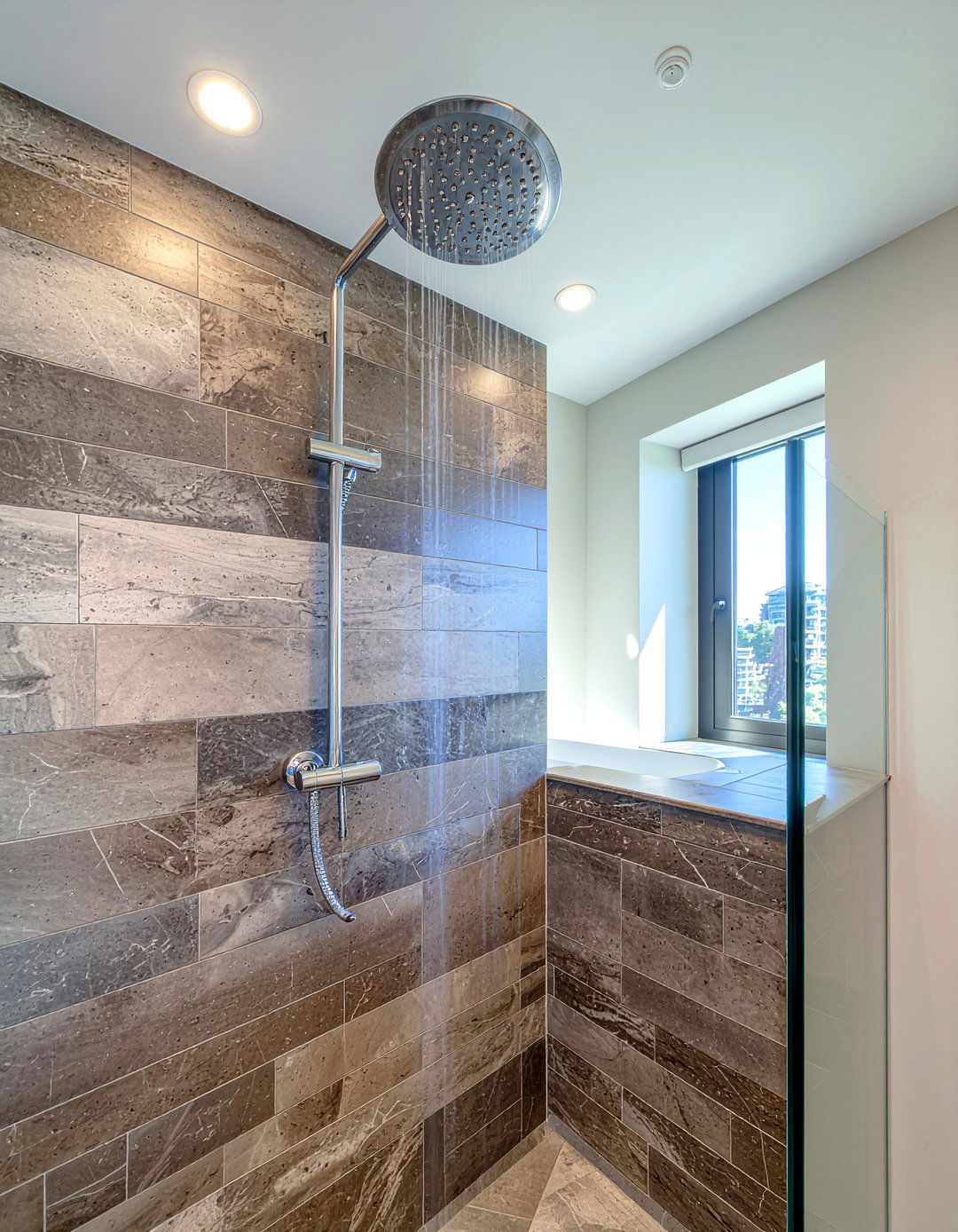 Rain shower head - 30 bathroom classic element ideas
