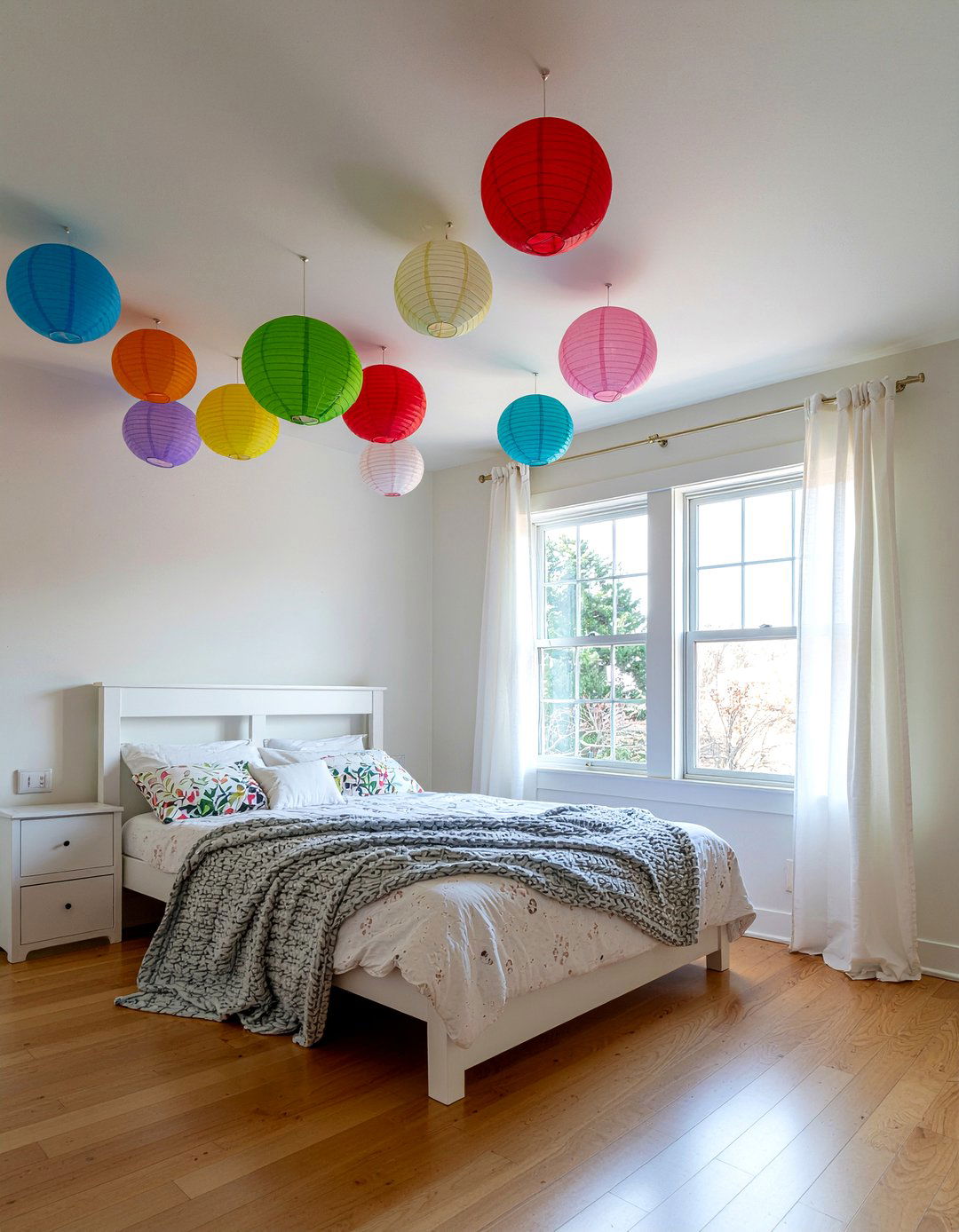 Rainbow Ceiling Decor - 30 rainbow bedroom ideas