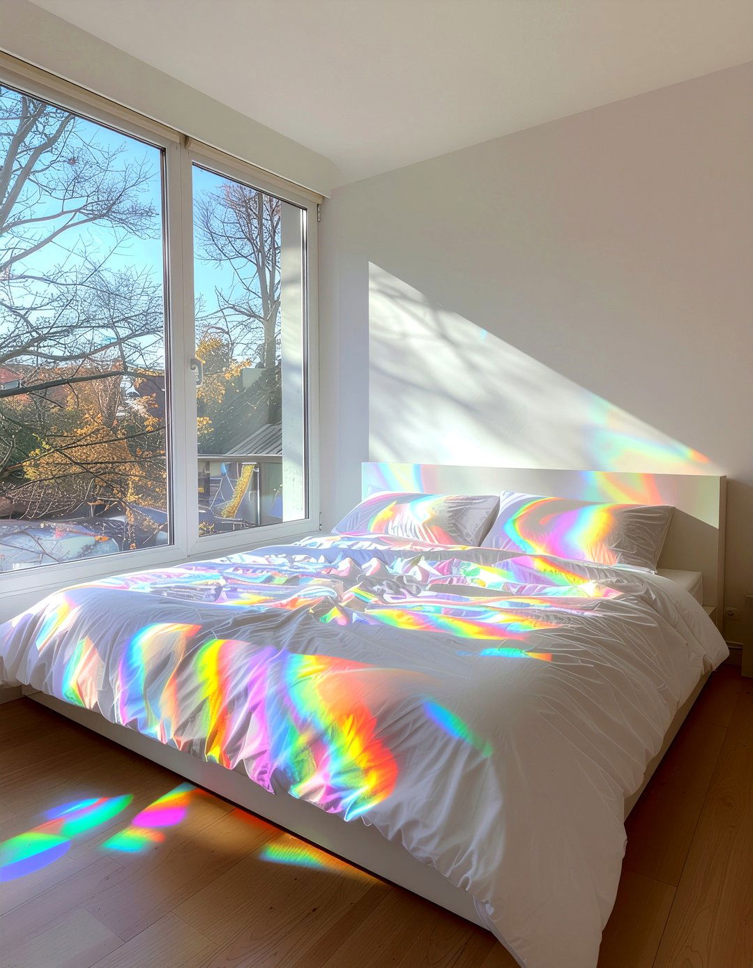 Rainbow Window Film - 30 rainbow bedroom ideas